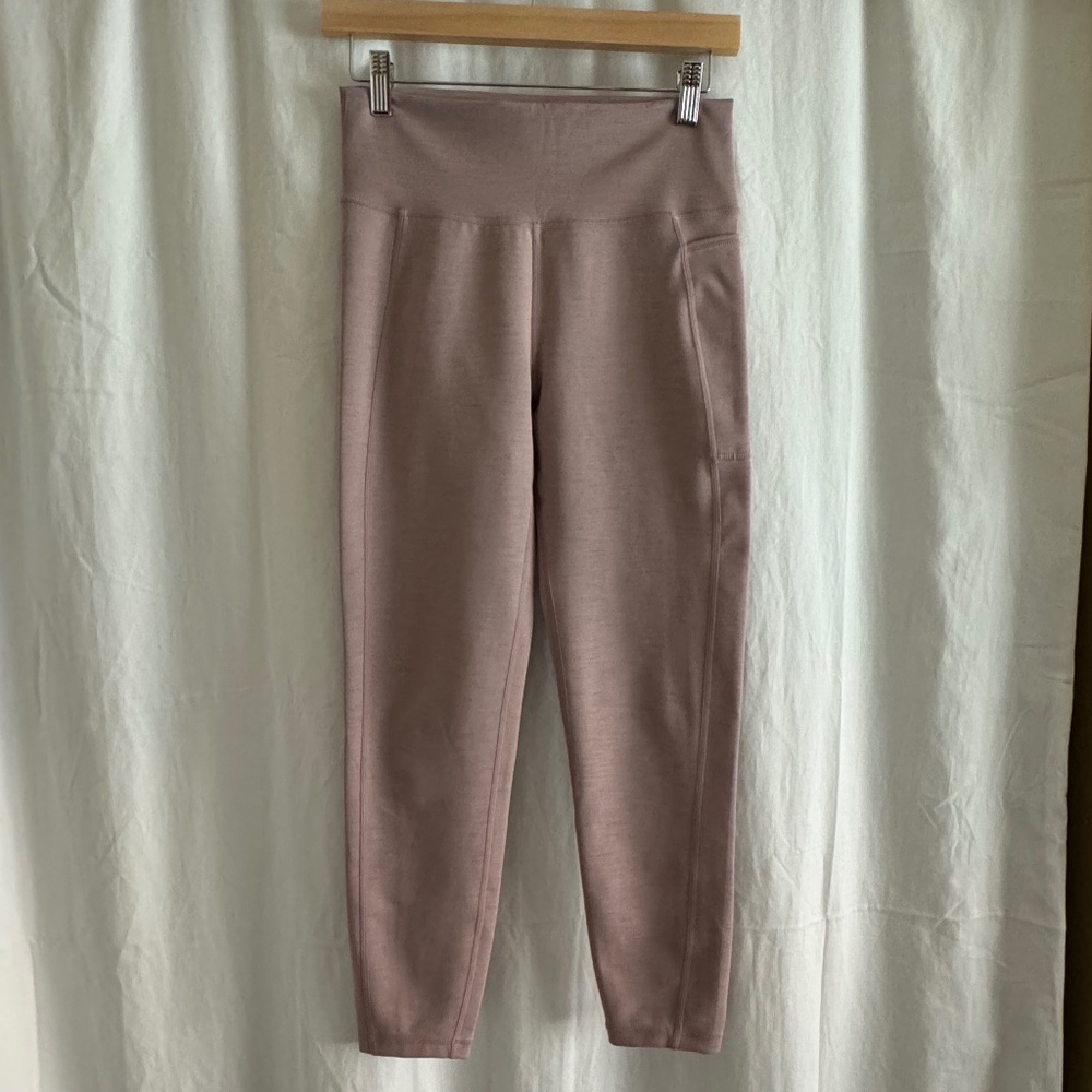 Sweaty Betty Super Sculpt 7/8 Tights - M - dusty pink marl